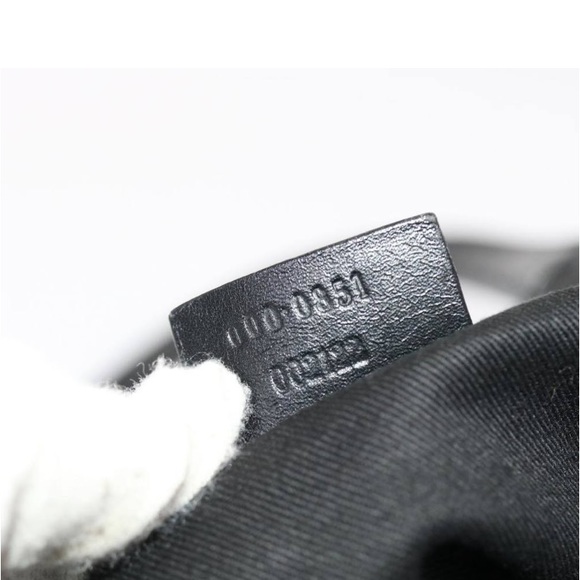 GUCCI GG CANVAS SHERRY Line Handbag Black/White PREOWNED Beautiful Bag - Picture 12 of 16